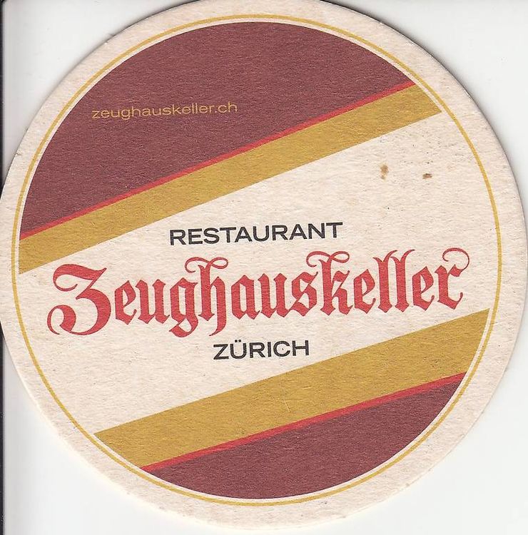 Sottobicchieri: RESTAURANT ZEUGHAUSKELLER ZÜRICH BIER DECKEL – Usato da Winterthur venduto da Qwert9