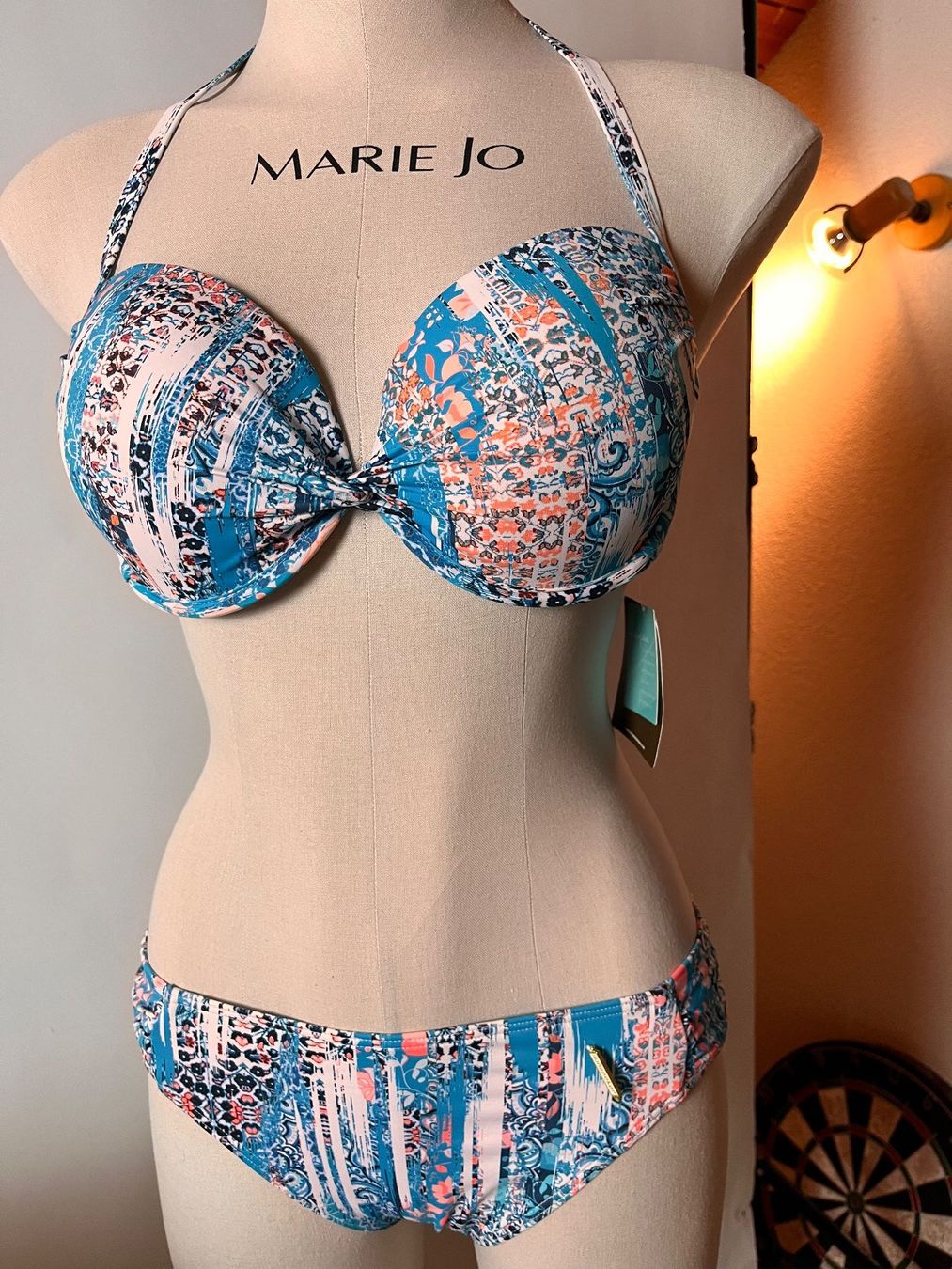 Sunseeker Costumi da bagno & Bikini: SUNSEEKER, Bikini, Grösse 42C, Farbe Hellblau gemustert – Nuovo e nell'imballaggio originale da Rudolfstetten venduto da gst_g7xl