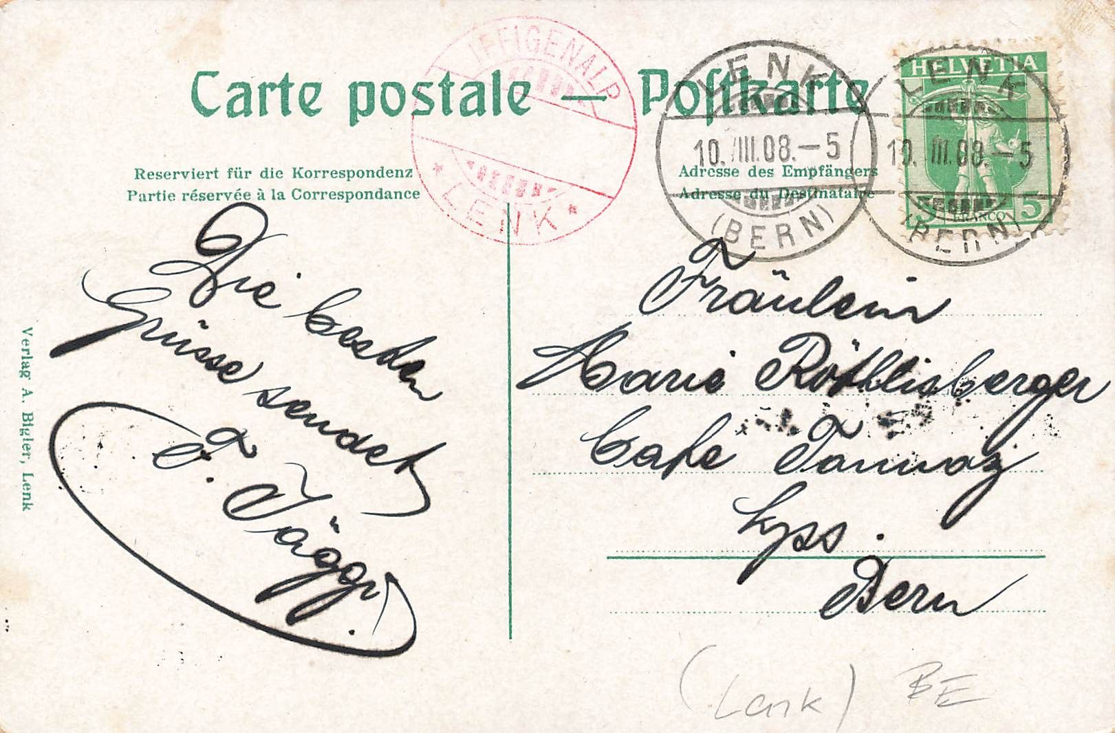 Cartoline postali: Iffigensee BE Bergsee Alpenpanorama – Usato da Biasca venduto da Blenio71 1