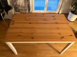 IKEA LERHAMN Esstisch 118x74 cm, Kiefer massiv