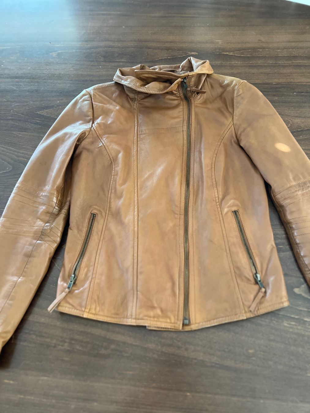Esprit Giacche: Esprit Lederjacke, Gr. 34/36 Cognac – Usato da Ebmatingen venduto da Mistelu 1