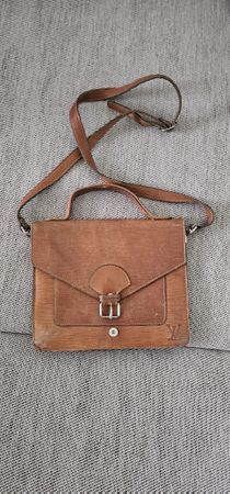 Original Louis Vuitton Tasche, braunes Leder, beschädigt