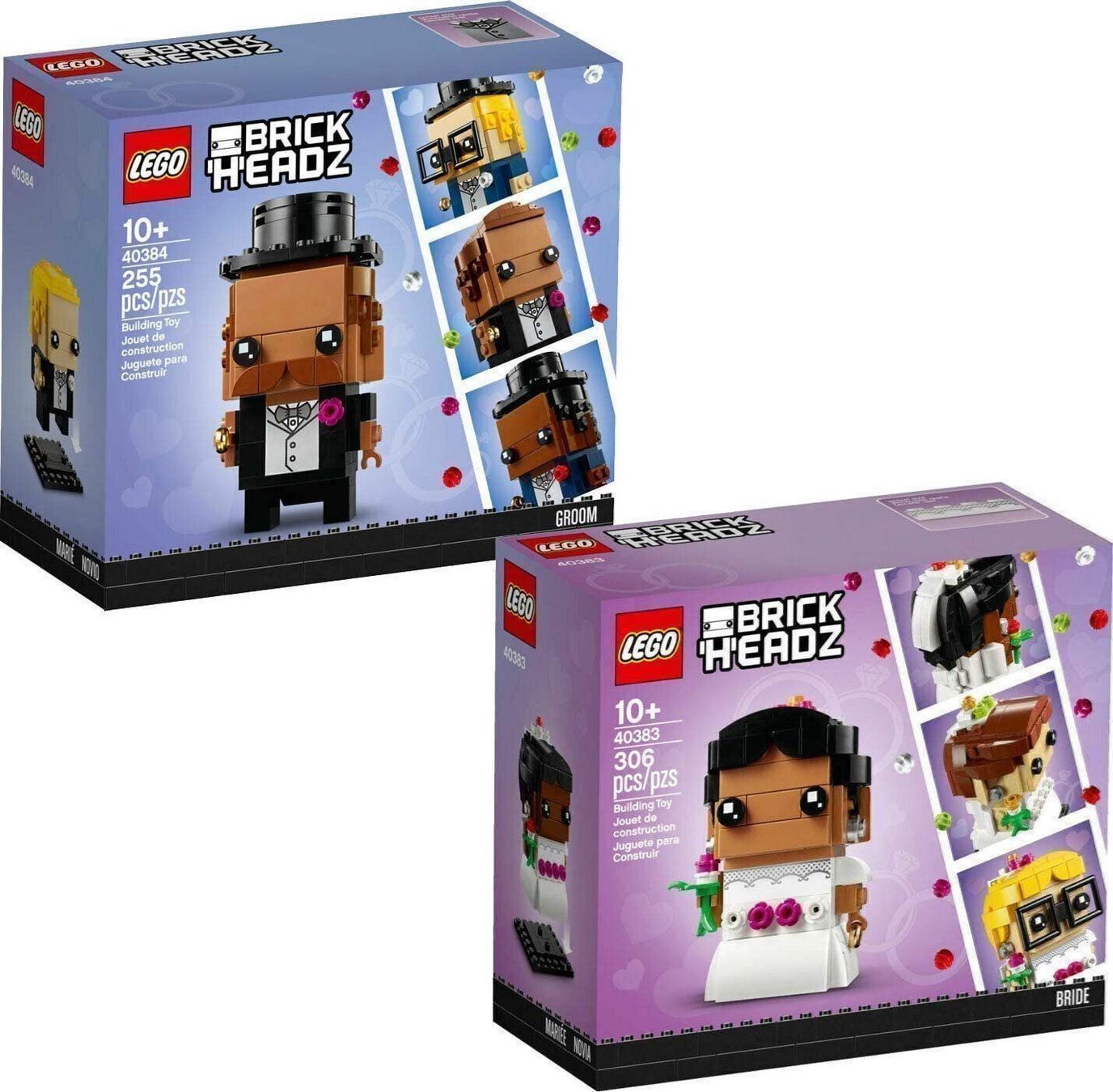 Lego Kit di costruzioni: Brickheadz 40384 Bräutigam + 40383 Braut – Nuovo e nell'imballaggio originale da Matzendorf venduto da SwissMagicKarten