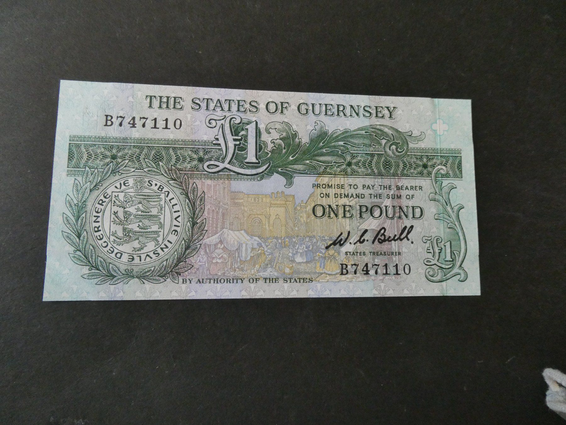 Banconote: Guernsey,  1 Pound    ungefaltet – Usato da Hinterforst venduto da Rohusri 1
