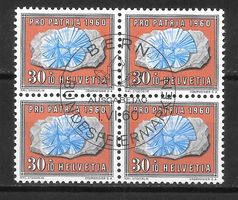 Viererblock Pro Patria B99 gestempelt ET Bern 1.6.1960