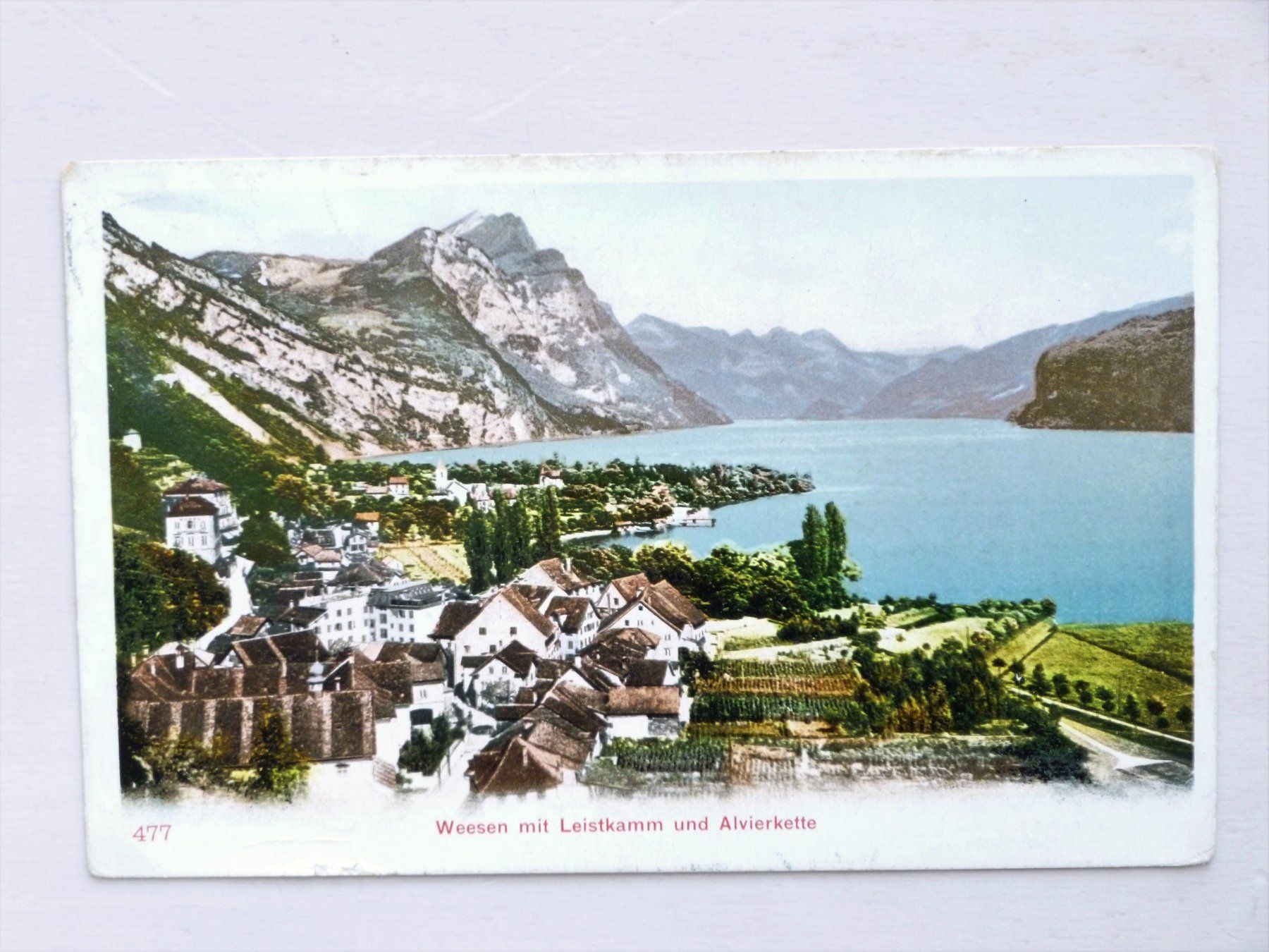 Cartoline postali: WEESEN - WALENSEE - Lot: 2 AK 1907 + 1908, farbig, gelaufen – Usato da Uster venduto da schepus23 2