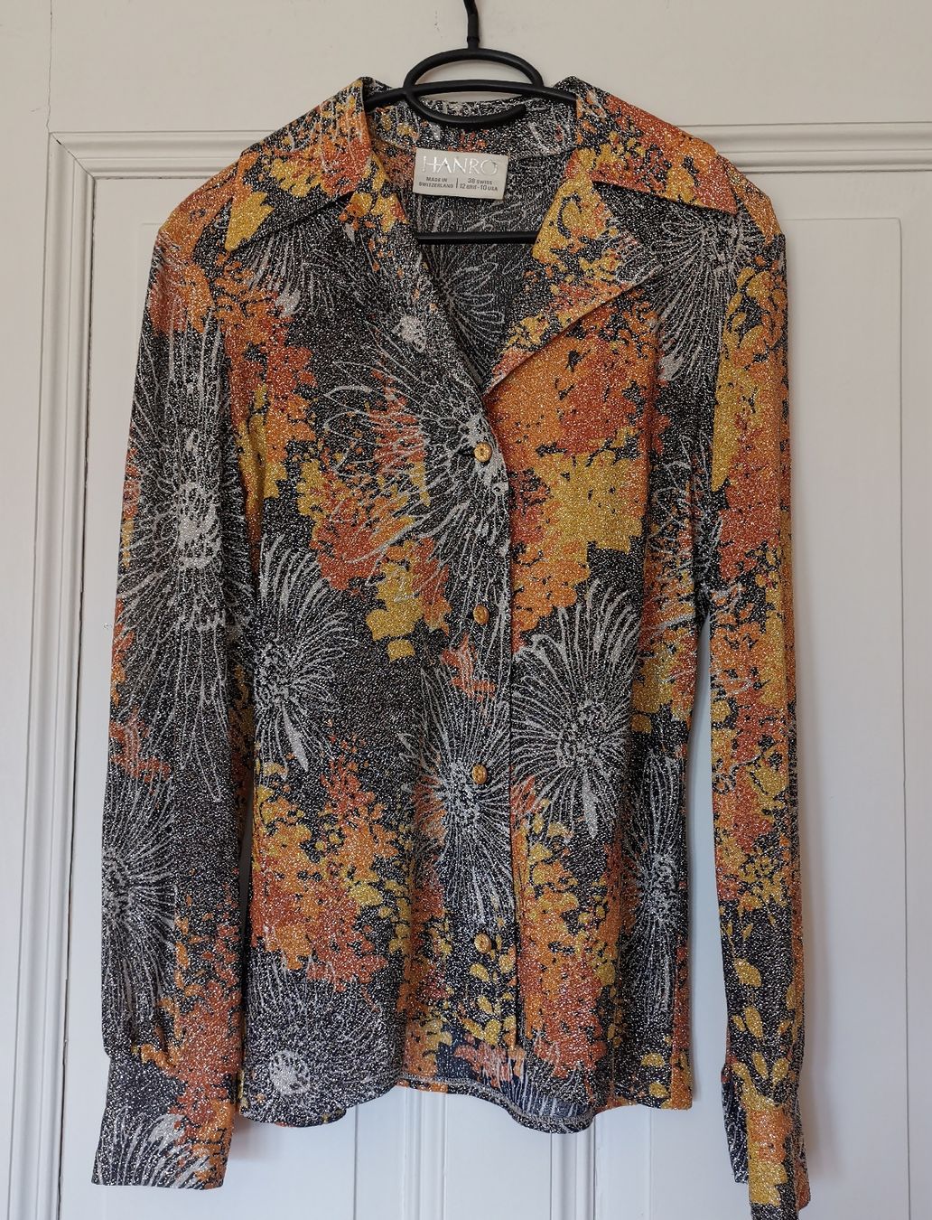 Hanro Camicette: Hanro Vintage Lurex Viskose Bluse  – Usato da Uerikon venduto da pink_flamingo