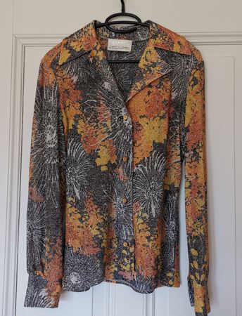 Hanro Vintage Lurex Viskose Bluse 