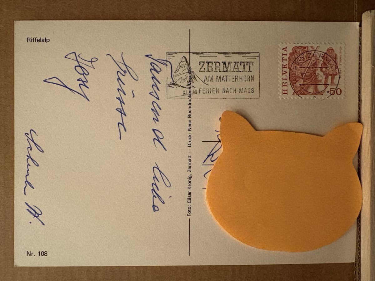 Cartoline postali: AK von Riffelalp mit Matterhorn – Usato da Rümlang venduto da Kartenpost1 1
