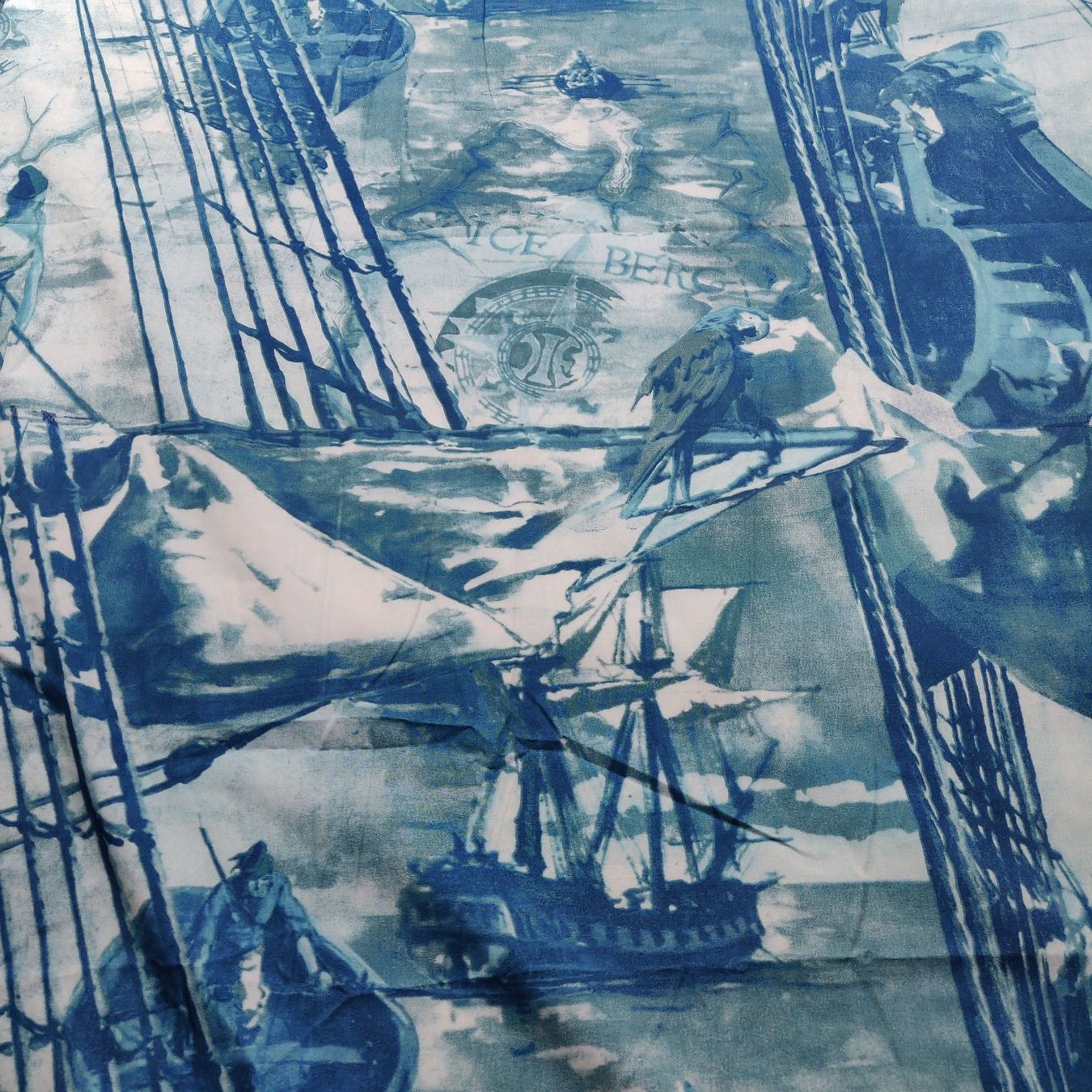 Tessuti: Designer Baumwolle Panel ICEBERG 1.5x1x50 Sailing blu – Nuovo (secondo la descrizione) da Lufingen venduto da Voyager7 2