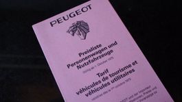 Peugeot Preisliste 1.10.1975