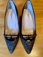 L.K. Bennett London Glitzer-Pumps / Mary Jane, 38.5, Silber