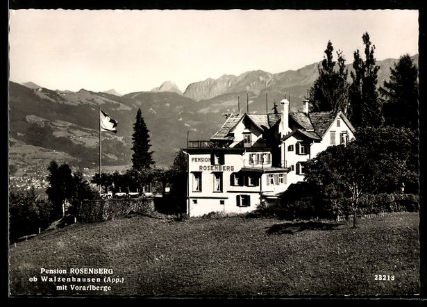 Cartoline postali: Walzenhausen /Vorarlberg, Pension Rosenb – Usato da Berlin venduto da bartko-reher