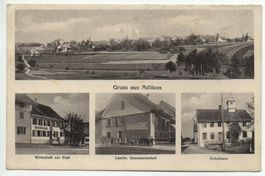 Gruss aus ADLIKON Wirtschaft Post - Landw. Genos., Schulhaus