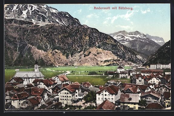 Cartes postales: Andermatt, Teilansicht mit Blick auf den – D'occasion à Berlin par bartko-reher