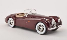 Jaguar XK 120 Roadster 1948-1954 dunkelrot  1:24 von Bburago