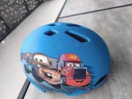 Alpina Kinderhelm Cars blau Motiv gebrauchter Zustand