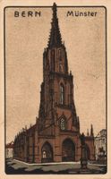 Bern Münster alte Ansichtskarte, gelaufen 1913, Rarität!