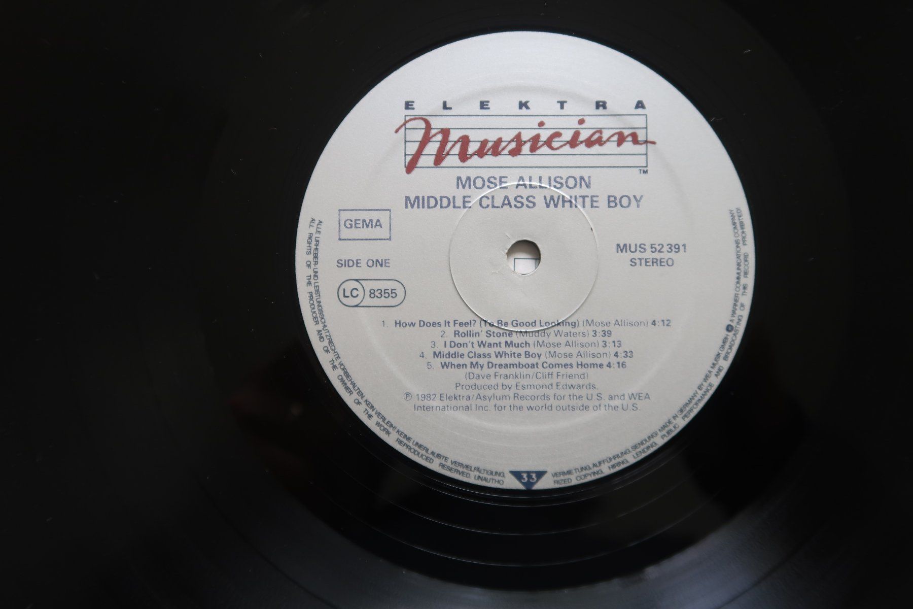 Dischi in vinile: MOSE ALLISON - MIDDLE CLASS WHITE BOY - VINYL LP – Usato da Basel venduto da Patiscat 2