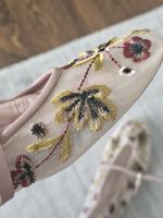 Zara Mesh Ballerinas, Gr. 39, Sommerlich Bestickt, Neuwertig