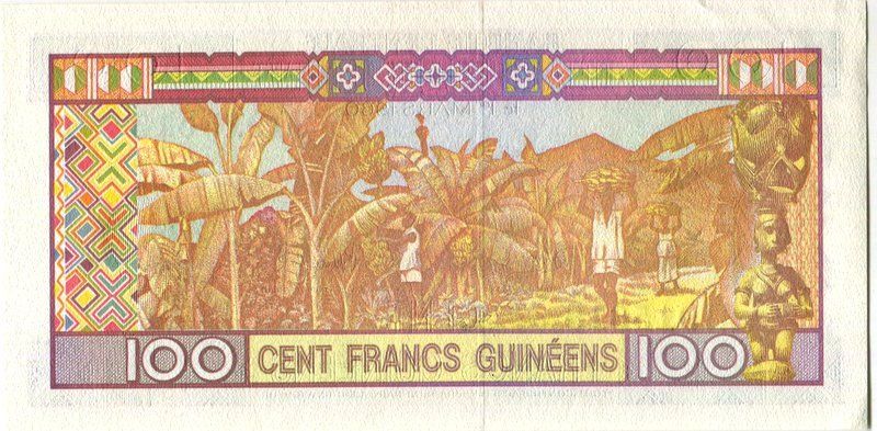 Banconote: "100 Francs. Guinea" – Nuovo e nell'imballaggio originale da Basel venduto da Butsch5 1