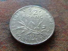 FRANCE  1/2 Franc  1977