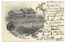Gasthaus zum Gäbris ob Gais (AR) Jugendstil-AK - Trogen 1902