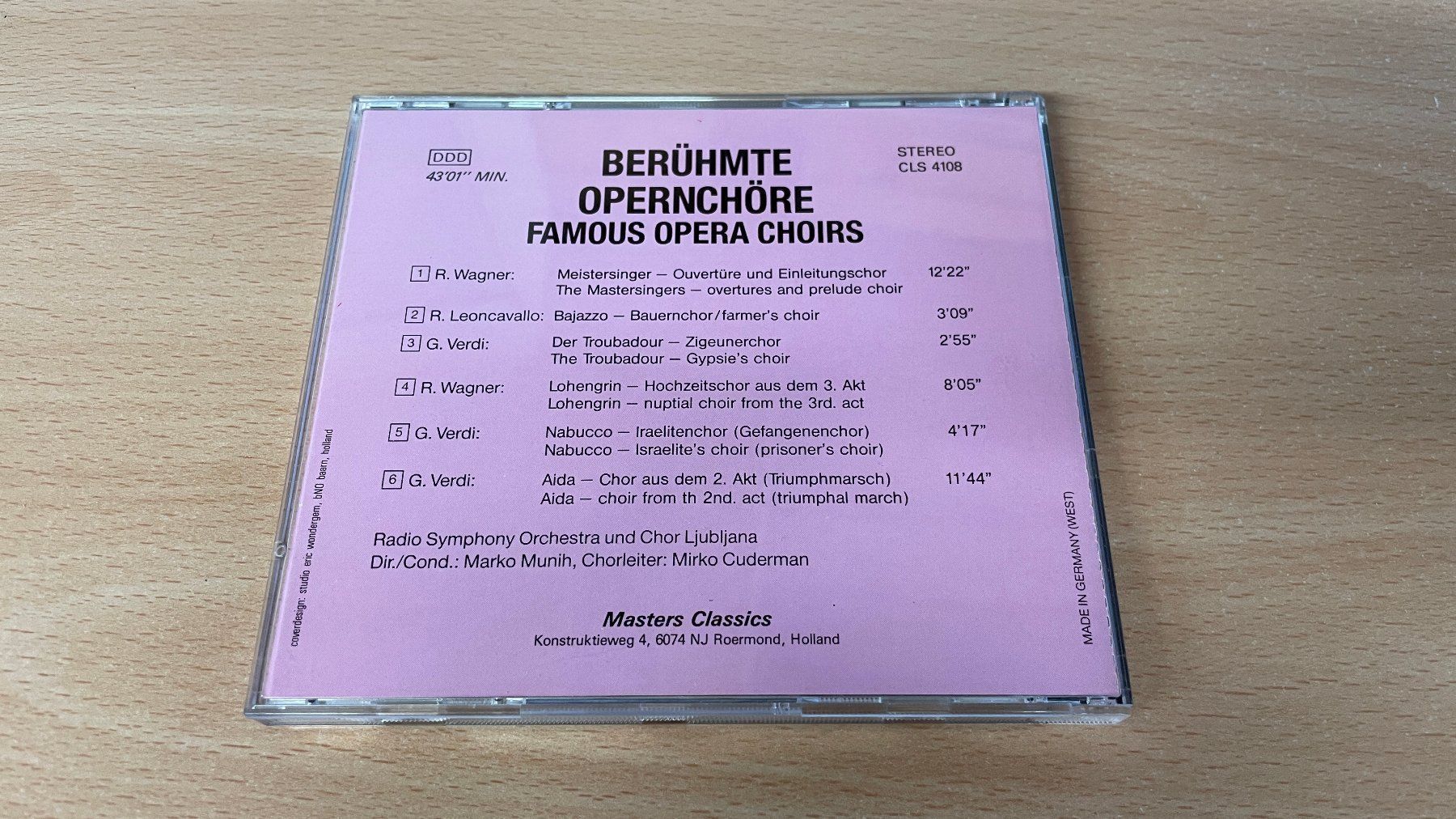 CD: Berühmte Opernchöre - ok – Usato da Glattfelden venduto da cybermaxx 1