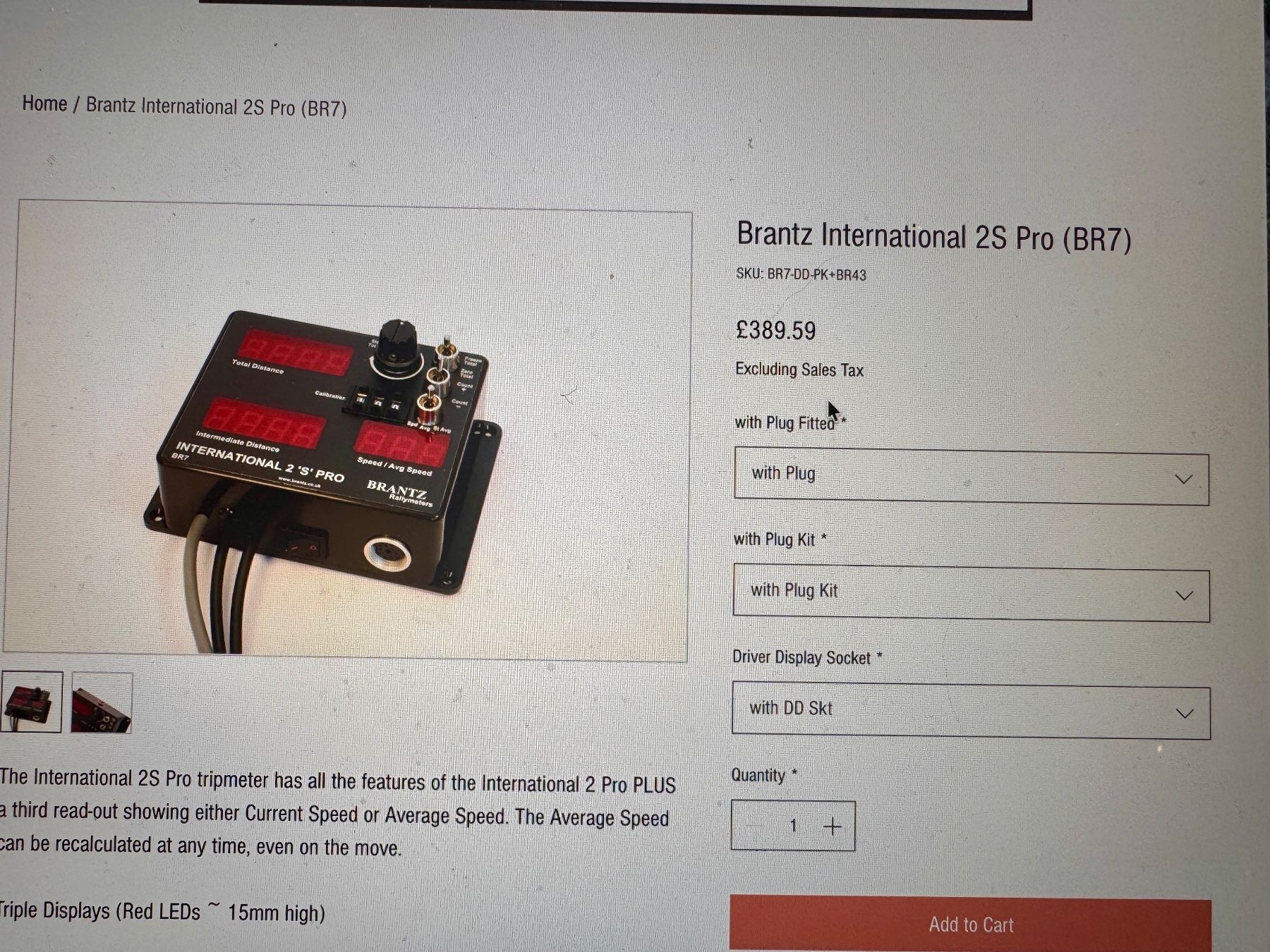 Misurare: BRANZT RALLYMETERS / TRIPMETER – Nuovo e nell'imballaggio originale da Rümlang venduto da Miscellanico 1