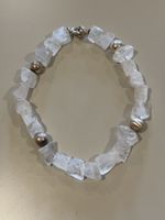 Eisiger Quarz-Halskette mit Silberkugeln, Sommer-Chic