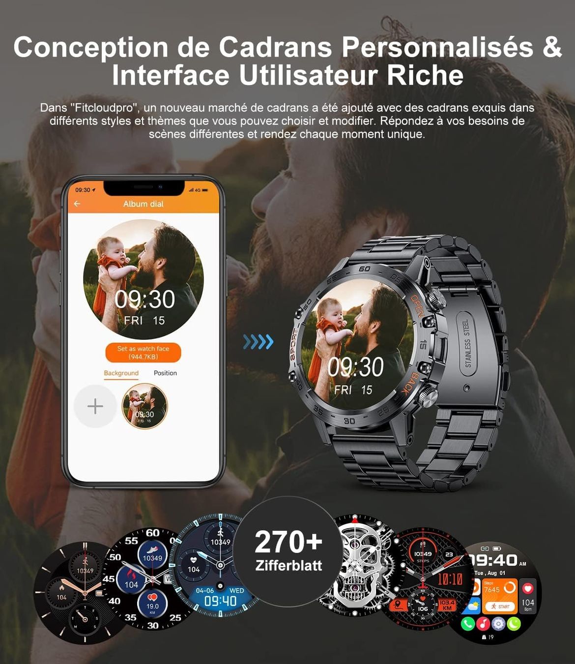 Smartwatch: Outdoor Multifunktion Smartwatch mit 2 Armbändern – Nuovo e nell'imballaggio originale da Châtelaine venduto da topshop.switzerland 6
