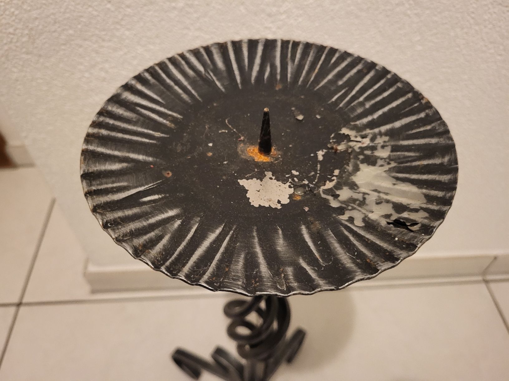 Kerzenständer: Kerzenständer aus Eisen, schwarz, 60cm – Gebraucht aus Wolfenschiessen von daniwo 2