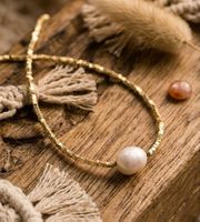 AURALYN Armband - Silber vergoldet & Süsswasserperle - NEU