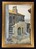 Tolles Aquarell „Puig del Mas“ Theodor Delachaux, dat. 1925