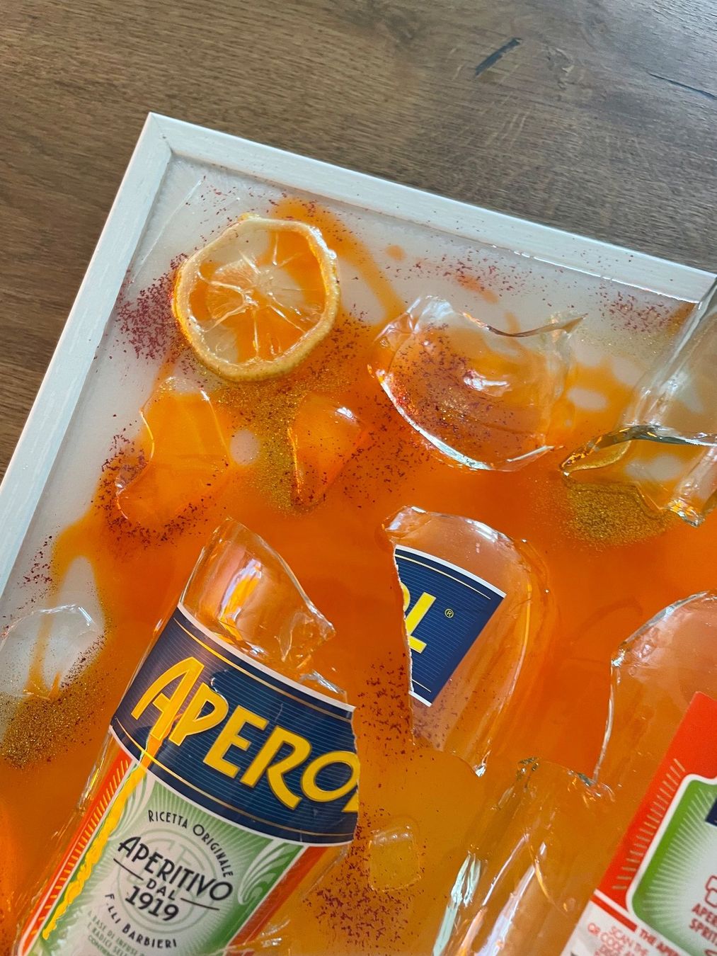 Foto & Immagini: Aperol Spritz Epoxid Bottle Art Bild – Nuovo (secondo la descrizione) da Wagen venduto da petzi08 2