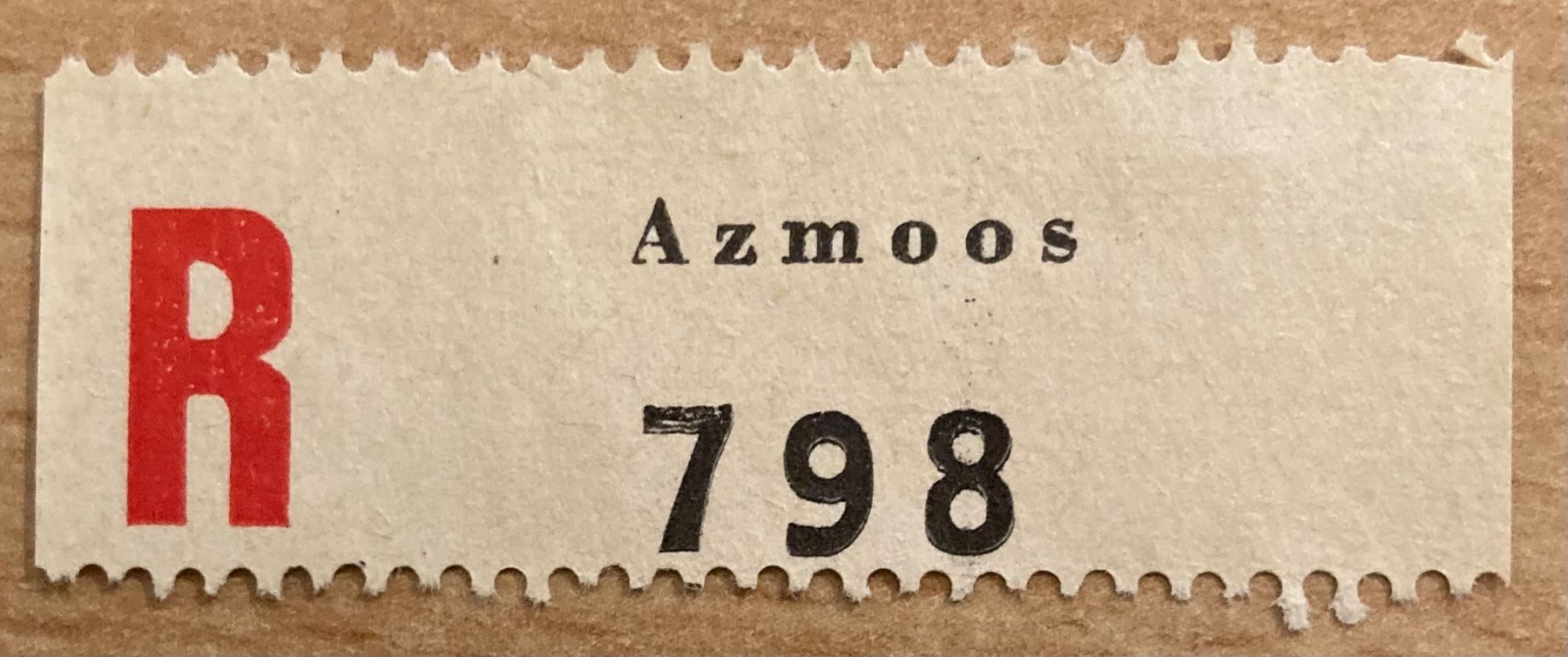 Tutti i francobolli: Vignette / Marke R Post Azmoos 798 – Usato da Hunzenschwil venduto da zibu88