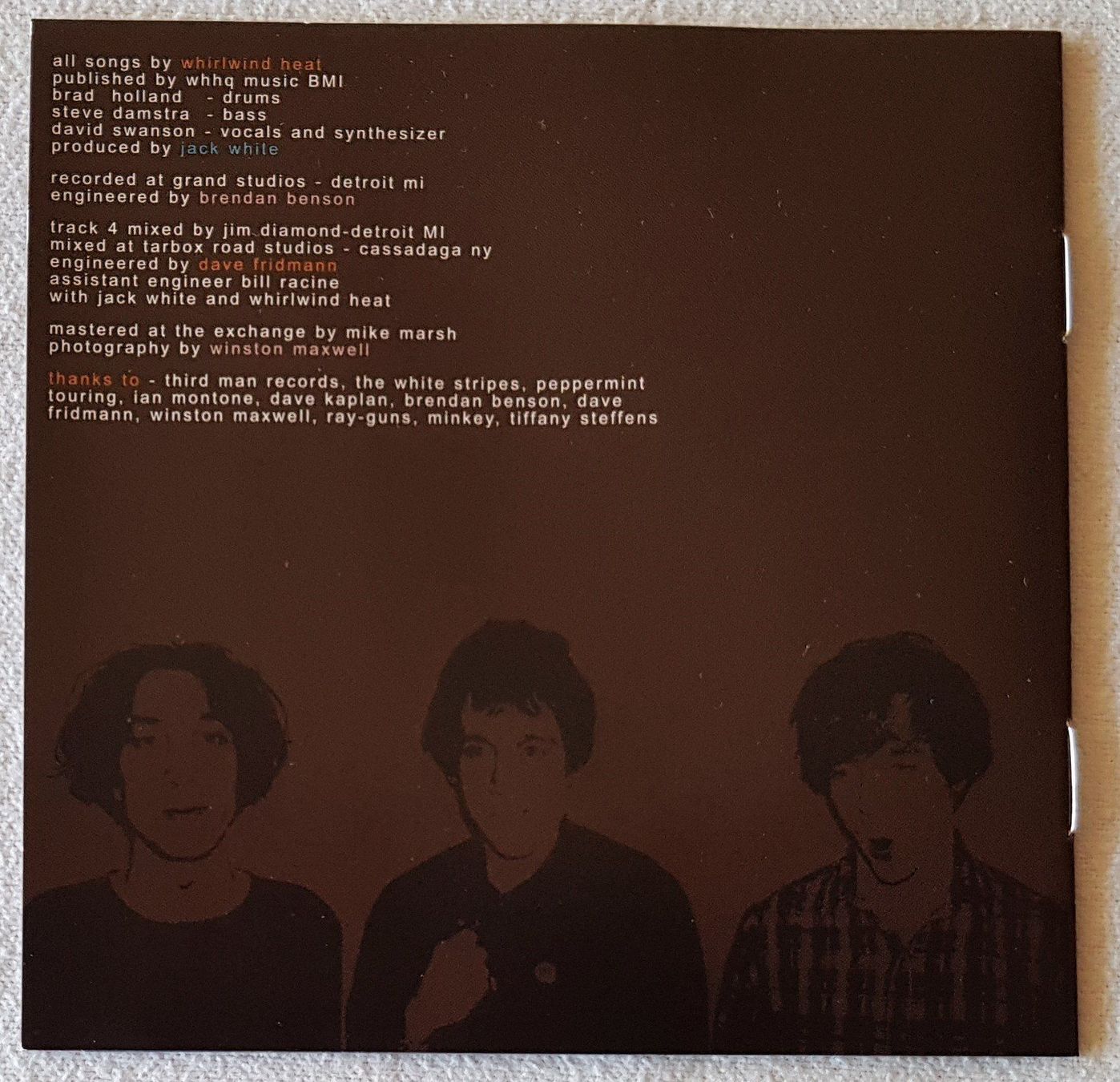 CDs: Whirlwind Heat – Do Rabbits Wonder? - CD - 2003 First Press – D'occasion à Uster par Zardodel 4