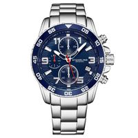 🇺🇸 Herrenuhr ®Stührling New York Chrono Edelstahl Blau NEU