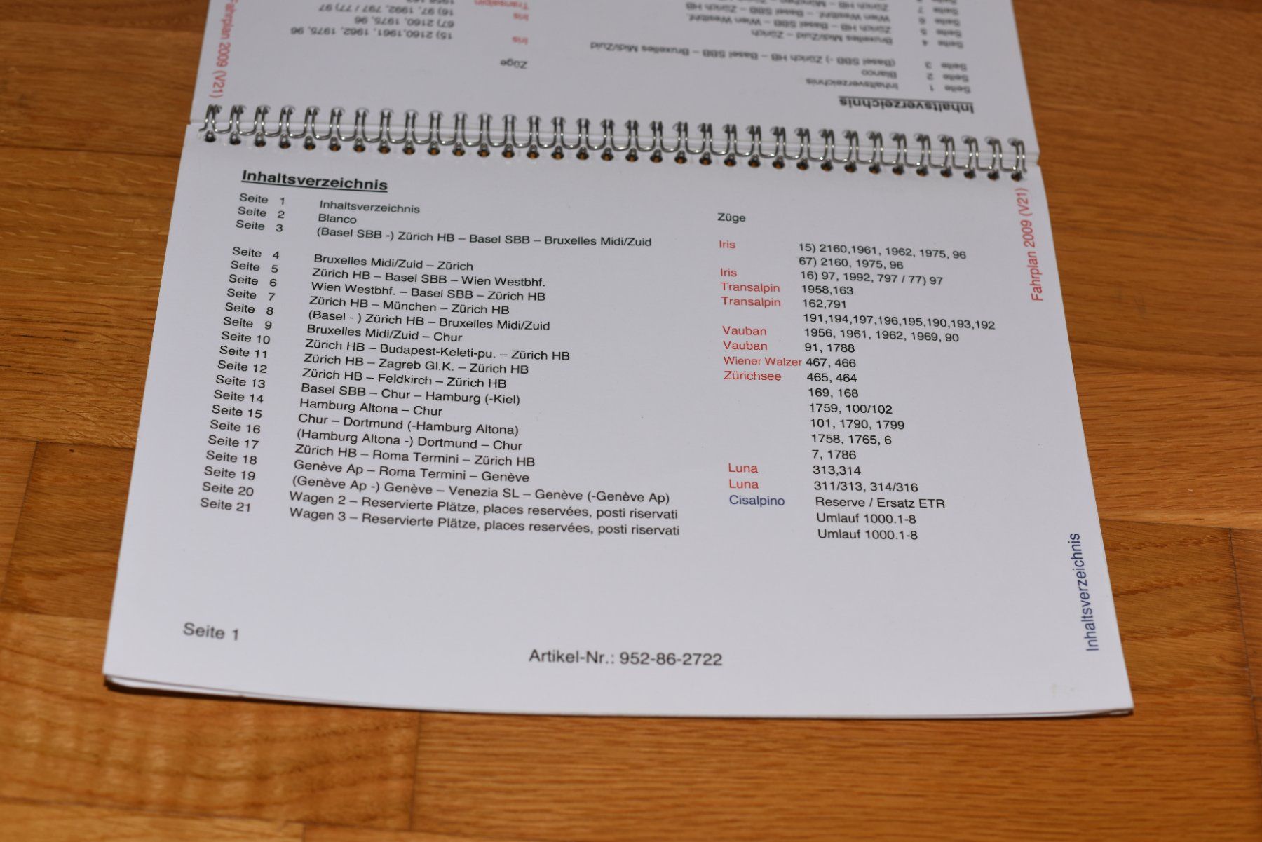 SBB/CFF/FFS Insegne: Calepin de destinations (Horaire 2009) – Usato da Fribourg venduto da Ratelbus 1