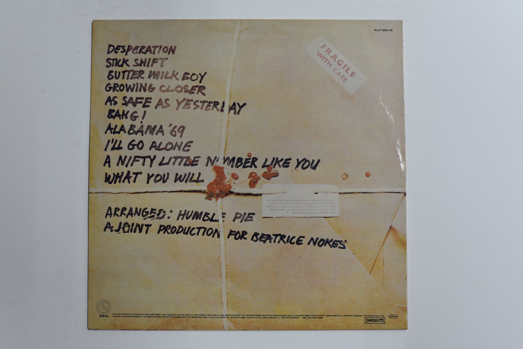 Dischi in vinile: Schallplatte Humble Pie - As Safe As Yesterday Is – Usato da Glis venduto da AtelierManus 1