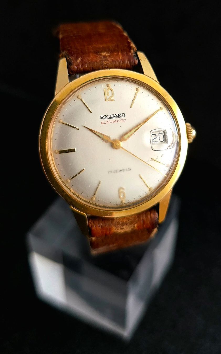 JeanRichard Orologi: VINTAGE RICHARD AUTOMATIC - DATE 17 JEWELS WATERPROOF – Usato da Neftenbach venduto da Taschen-Uhren 1