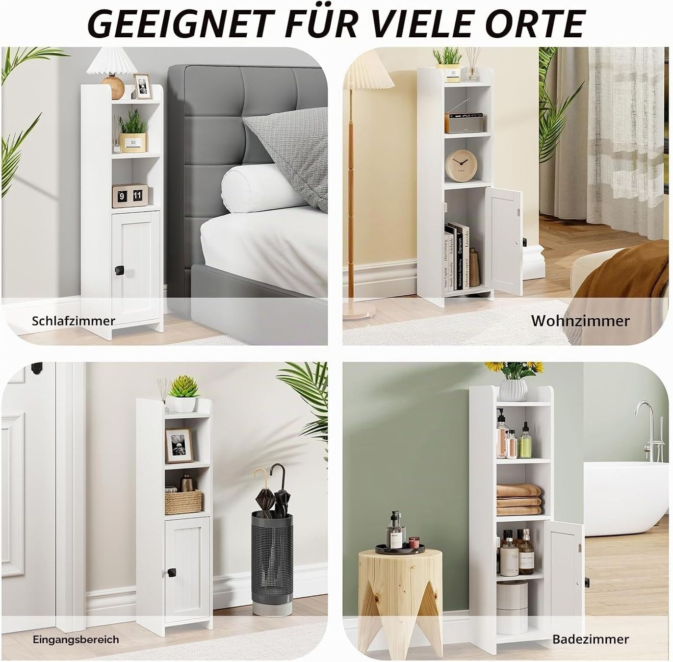 Badezimmer Eckschrank Bodenschrank Schmal Weiß Freistehend (Neu und originalverpackt) in Hallau für CHF 69 – mit Lieferung auf Ricardo kaufen