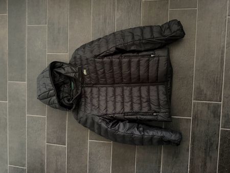 Schwarze Lacoste Daunenjacke Gr.46 us s