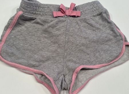 H&M Mädchen Shorts, Gr. 128, Grau mit Rosa, Top Zustand!