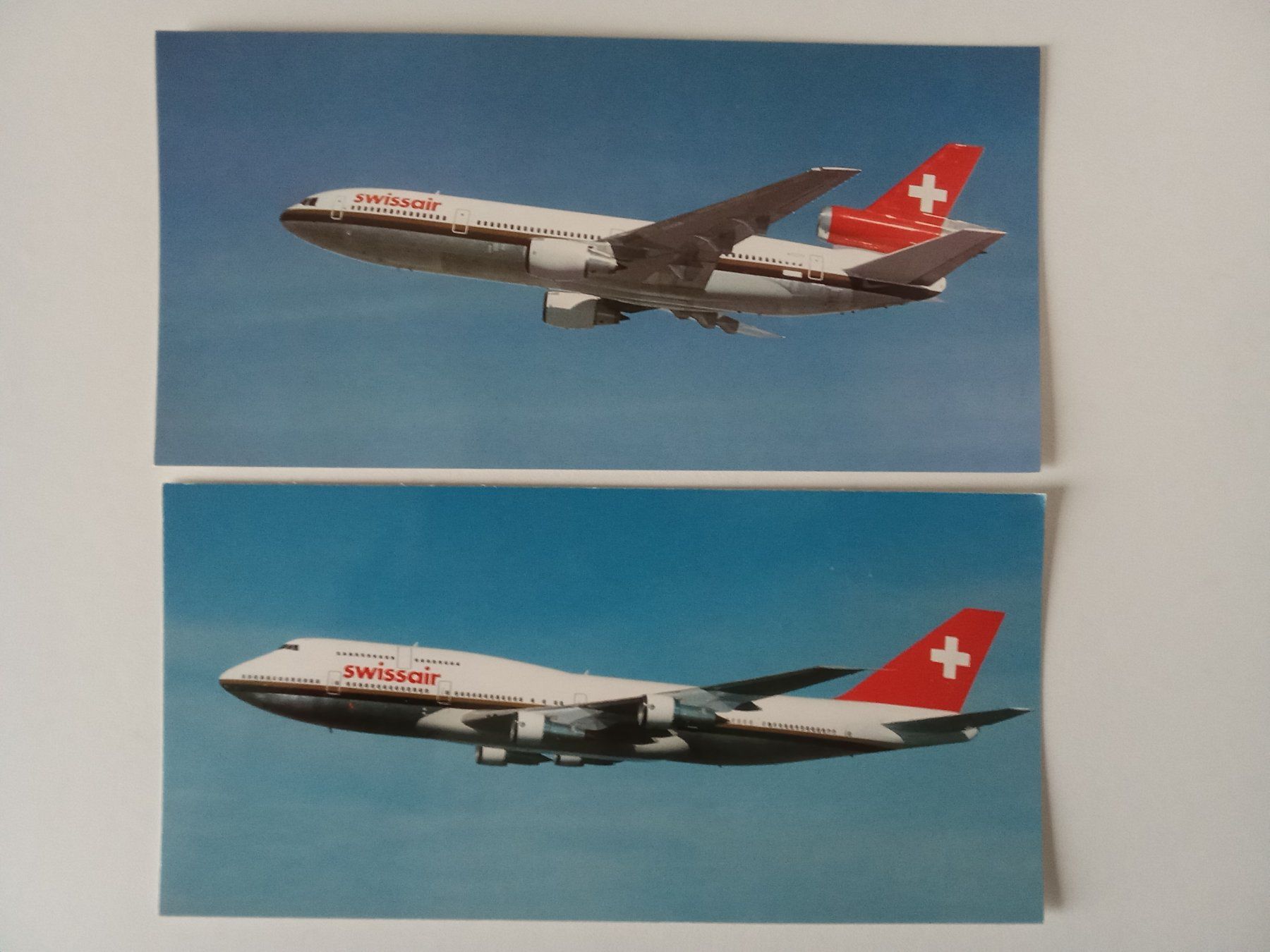 Cartoline postali: Aviatik 2 grossformatige Ansichtskarten der Swissair – Nuovo (secondo la descrizione) da Bilten venduto da Bora3