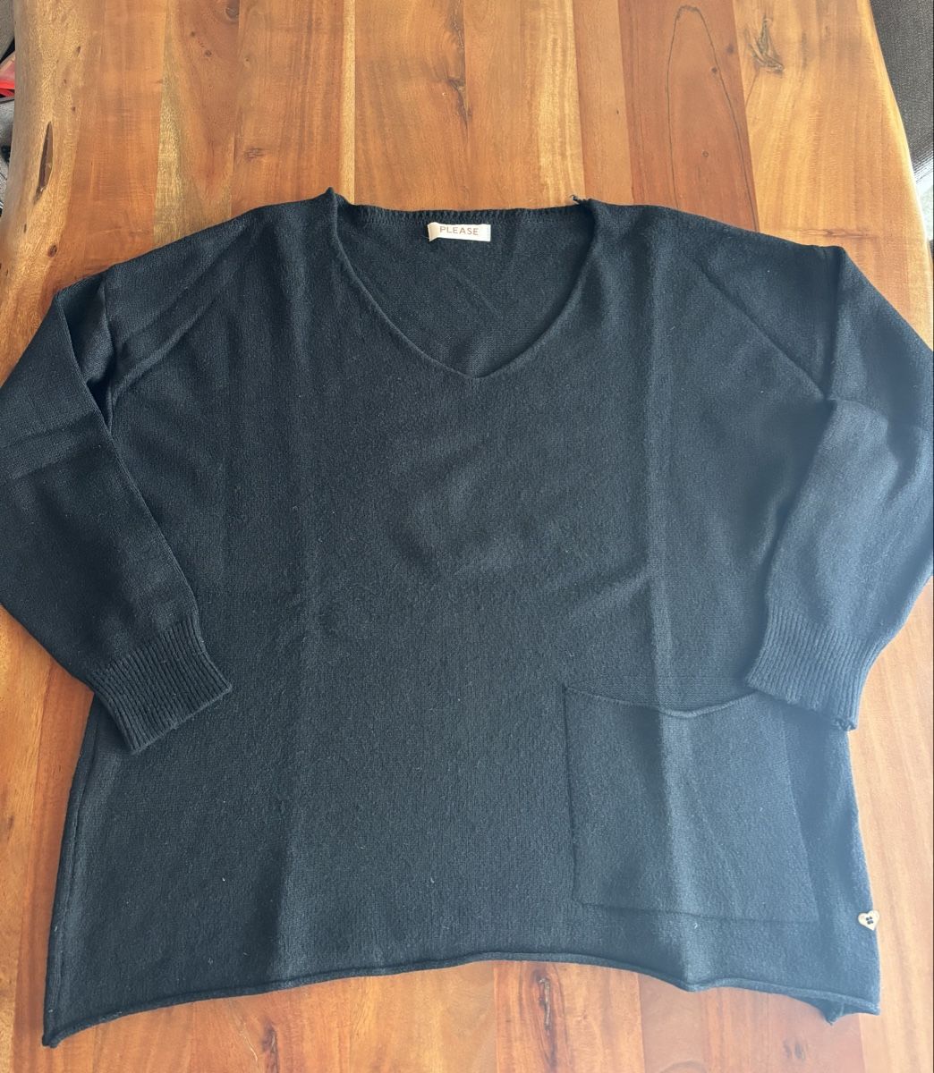 Please Jeans Pulls & Sweat-shirts: Schwarzer Please Strickpulli – D'occasion à Celerina par Heli87
