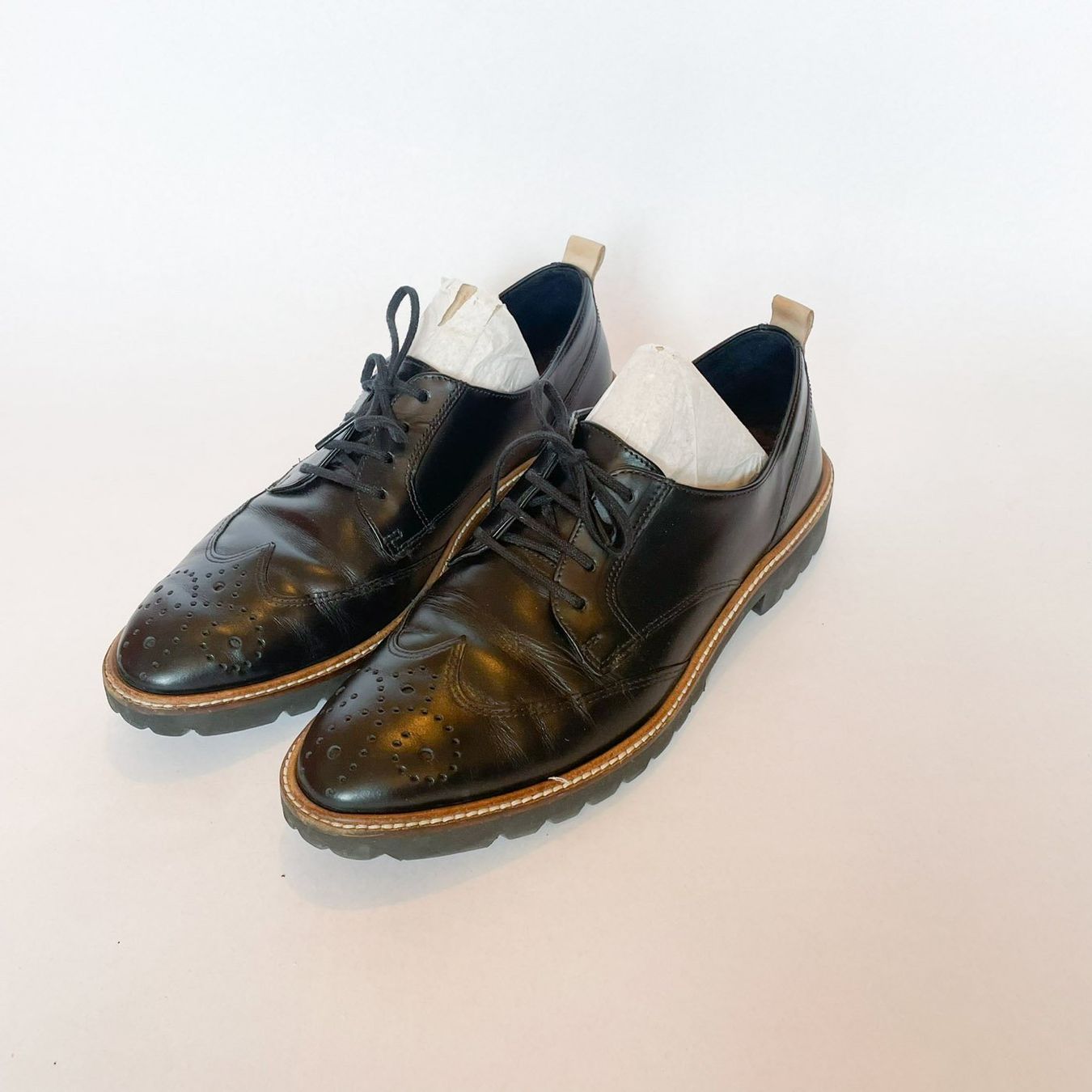 Ecco Scarpe da donna: ECCO Leder Schnürschuhe Brogue Schwarz Gr. 39/40 – Usato da Lausanne venduto da Megan88 1