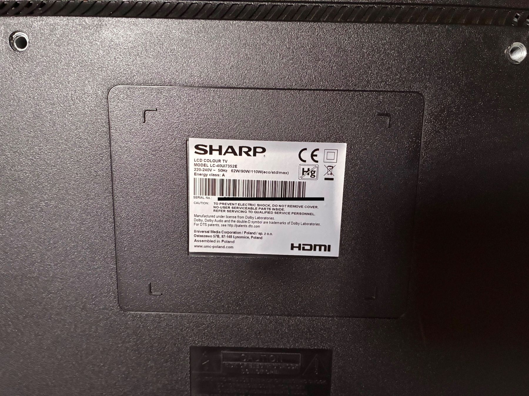 Sharp Televisori: Sharp LCD colour TV 40 Zoll Model LC-40UI7352E – Usato da Bern venduto da sut_5f9k 3