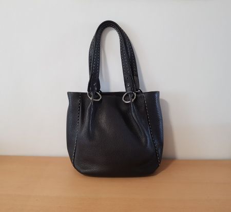 Braun Büffel Leder Handtasche