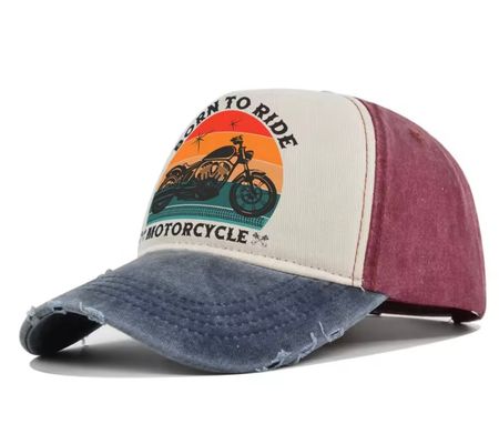 Born to Ride Baseball Cap - Motorcycle Vintage —> NEU!